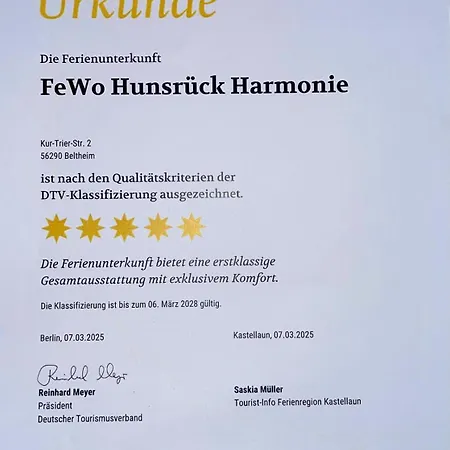 5 Sterne Hunsrueck Harmonie * Beltheim
